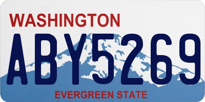WA license plate ABY5269