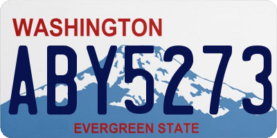 WA license plate ABY5273