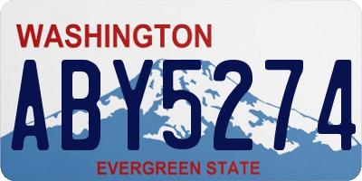 WA license plate ABY5274