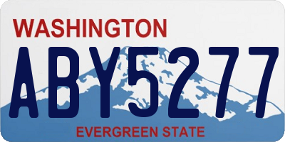 WA license plate ABY5277