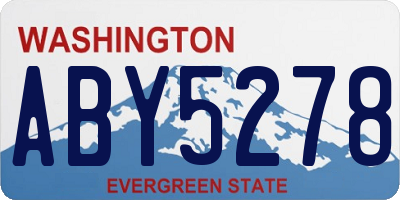 WA license plate ABY5278