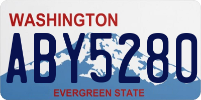 WA license plate ABY5280