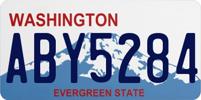 WA license plate ABY5284