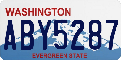 WA license plate ABY5287