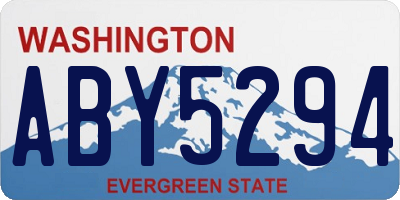 WA license plate ABY5294