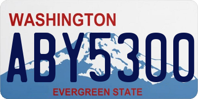 WA license plate ABY5300