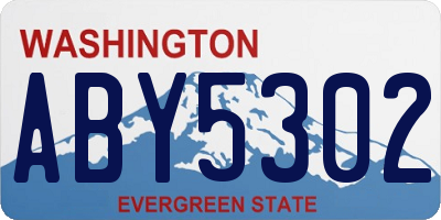WA license plate ABY5302
