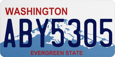 WA license plate ABY5305