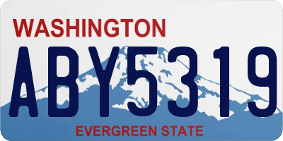 WA license plate ABY5319