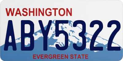 WA license plate ABY5322