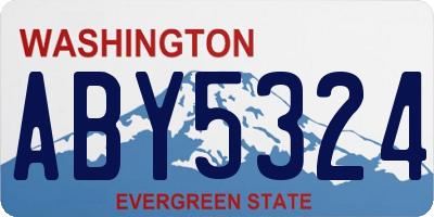 WA license plate ABY5324