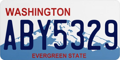 WA license plate ABY5329
