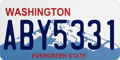 WA license plate ABY5331