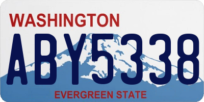 WA license plate ABY5338