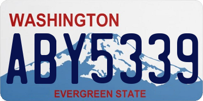 WA license plate ABY5339