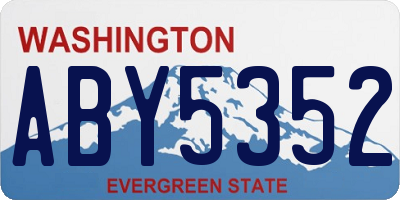 WA license plate ABY5352