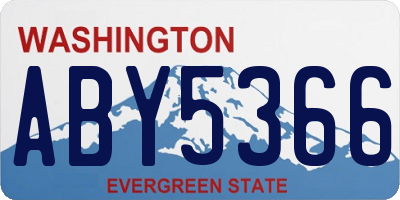 WA license plate ABY5366