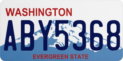 WA license plate ABY5368