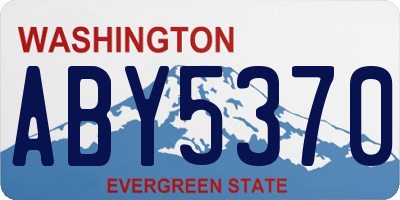 WA license plate ABY5370