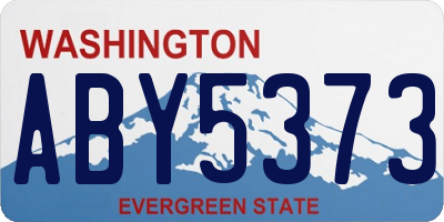 WA license plate ABY5373