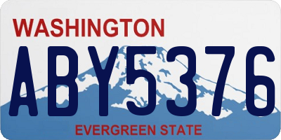WA license plate ABY5376