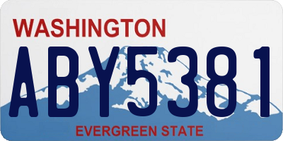 WA license plate ABY5381
