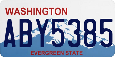 WA license plate ABY5385