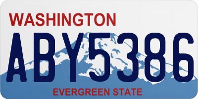 WA license plate ABY5386