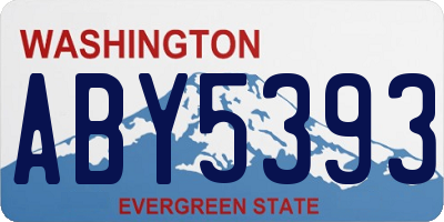 WA license plate ABY5393