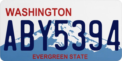 WA license plate ABY5394