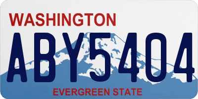 WA license plate ABY5404