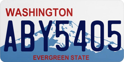 WA license plate ABY5405