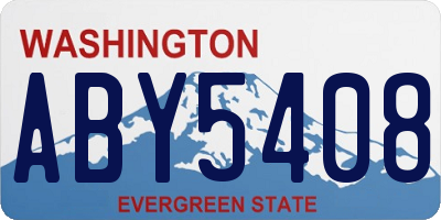 WA license plate ABY5408