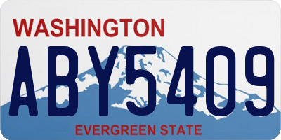 WA license plate ABY5409