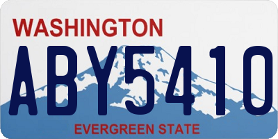 WA license plate ABY5410
