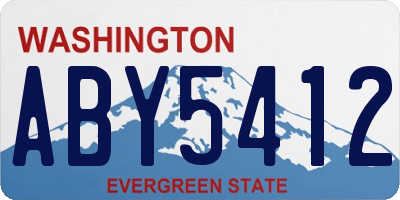 WA license plate ABY5412