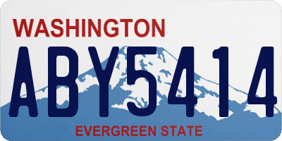WA license plate ABY5414
