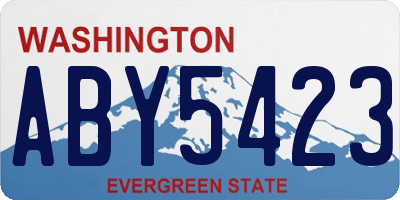 WA license plate ABY5423
