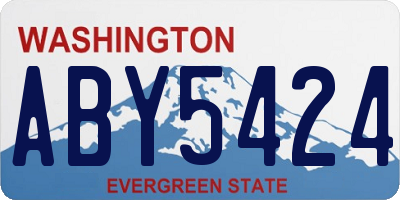 WA license plate ABY5424