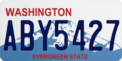 WA license plate ABY5427