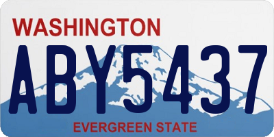 WA license plate ABY5437
