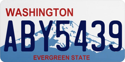 WA license plate ABY5439