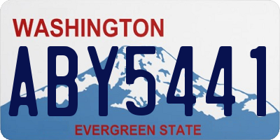 WA license plate ABY5441