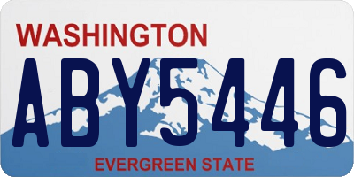 WA license plate ABY5446
