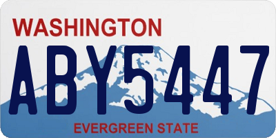 WA license plate ABY5447