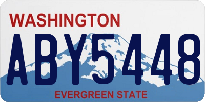 WA license plate ABY5448