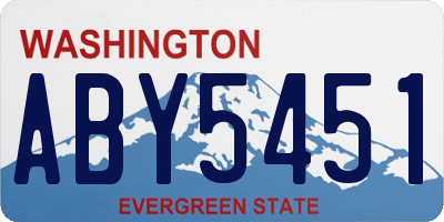 WA license plate ABY5451