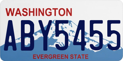 WA license plate ABY5455