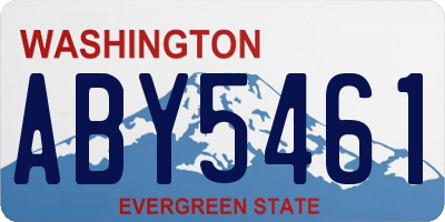 WA license plate ABY5461