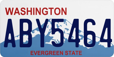 WA license plate ABY5464